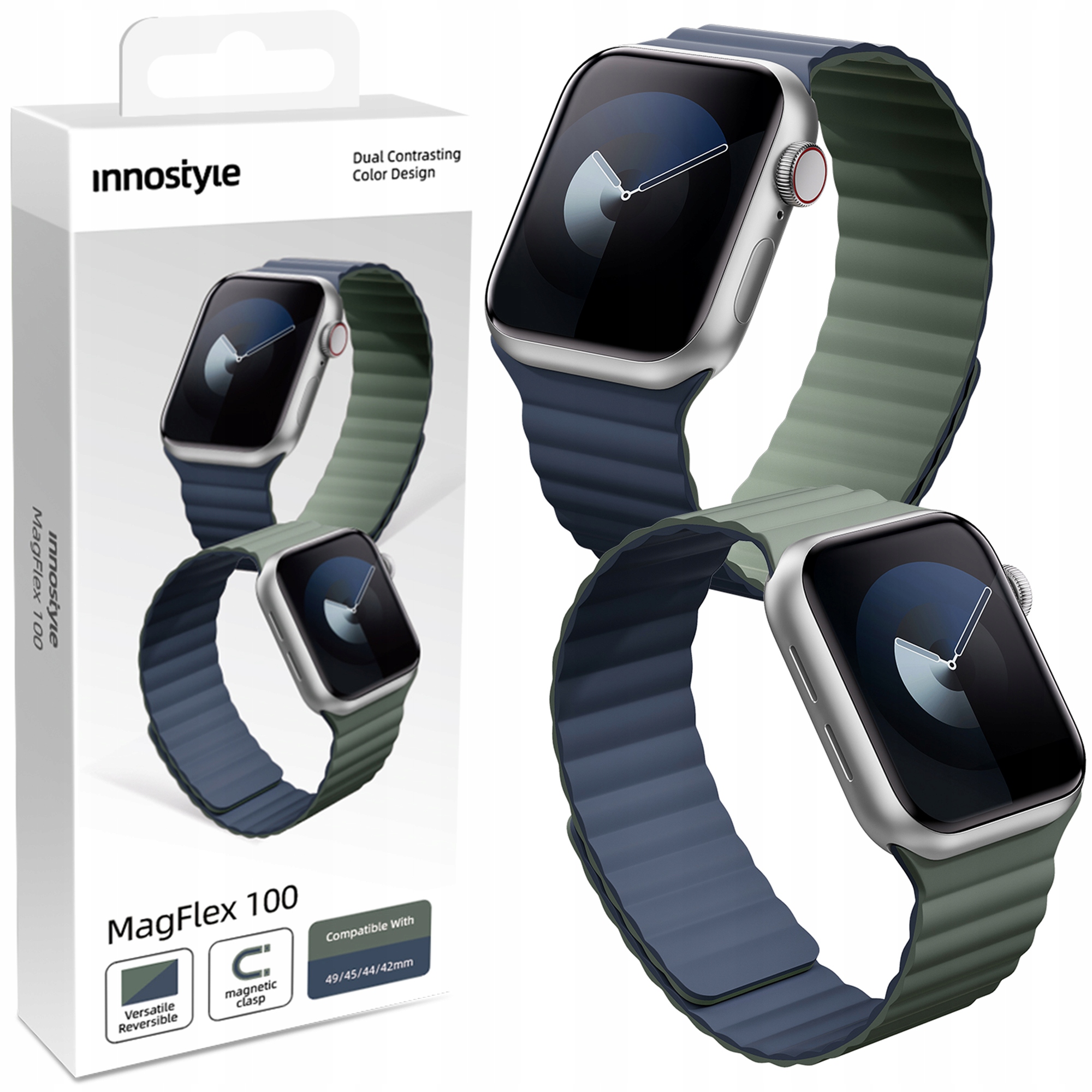 INNOSTYLE PASEK DO APPLE WATCH ULTRA 42 44 45 49 MM WODOODPORNY MAGNETYCZNY – Styl i funkcjonalność w jednym