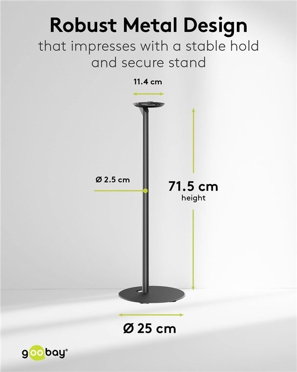 Wysokość 71,5 cm dla komfortowego słuchania