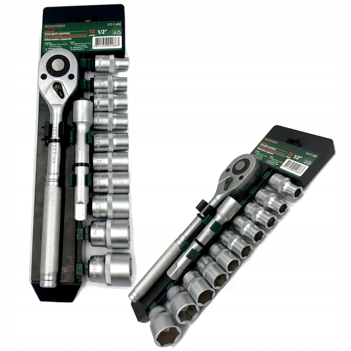 Zawartość zestawu – Nasadki 6-kątne i przedłużka 125 mm