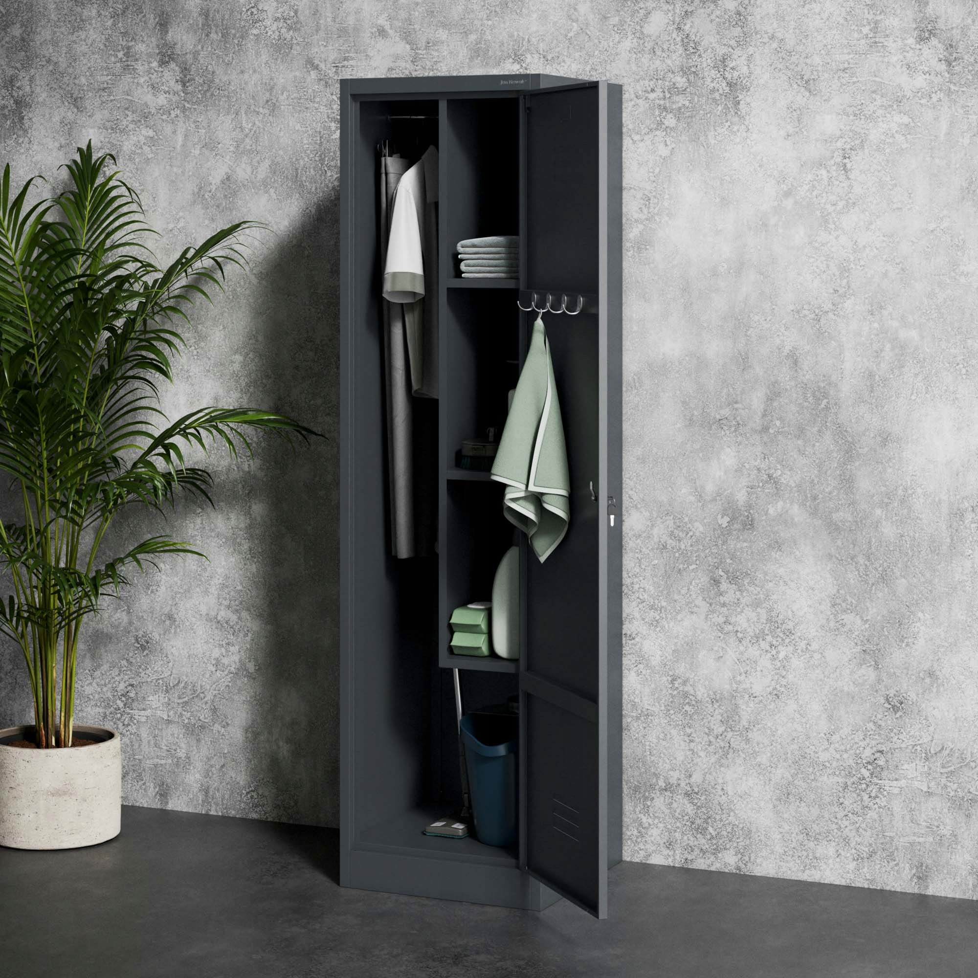 Wytrzymała konstrukcja i antracytowy kolor