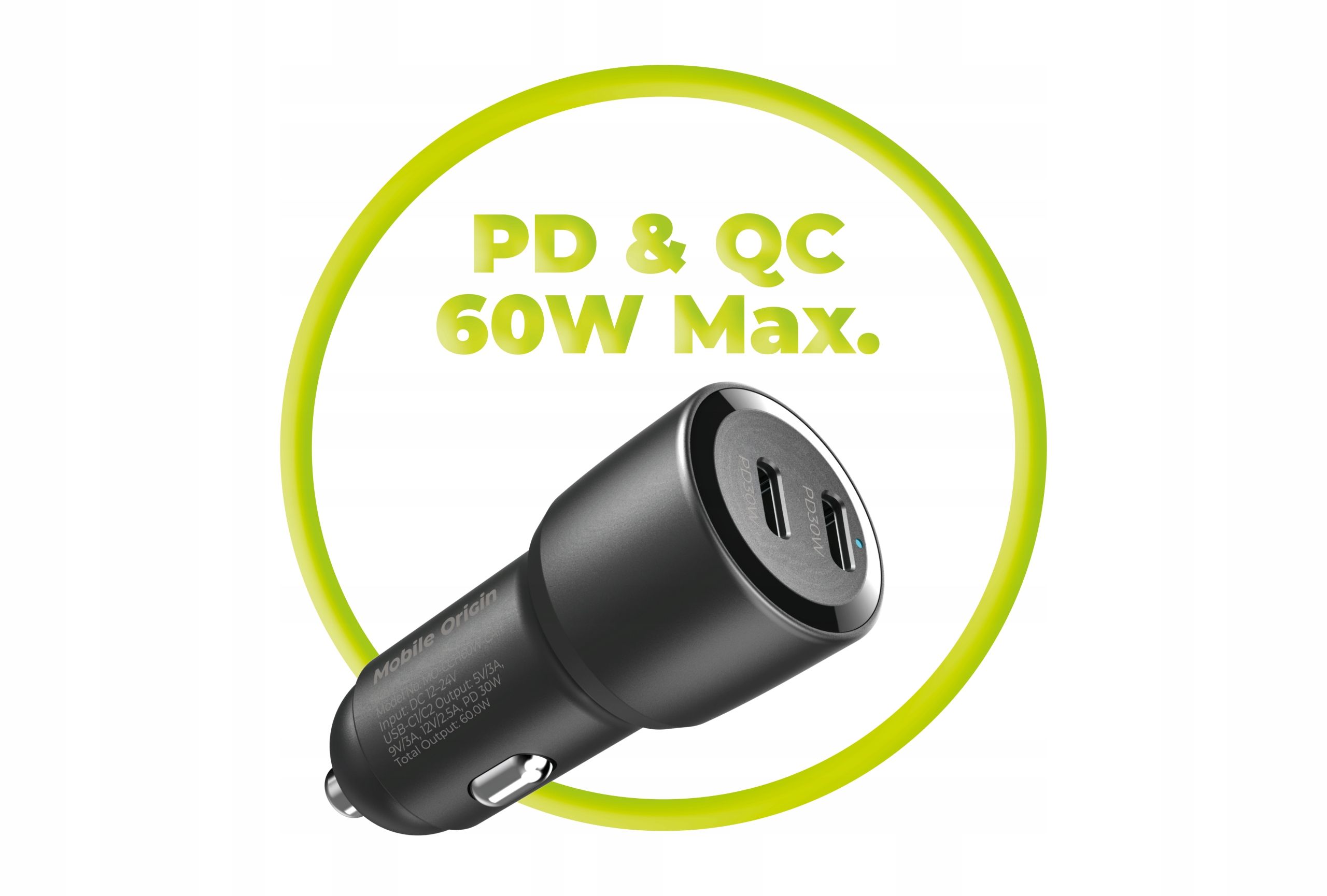 Szybkie Ładowanie dla Dwóch Urządzeń – Moc 30W na Port