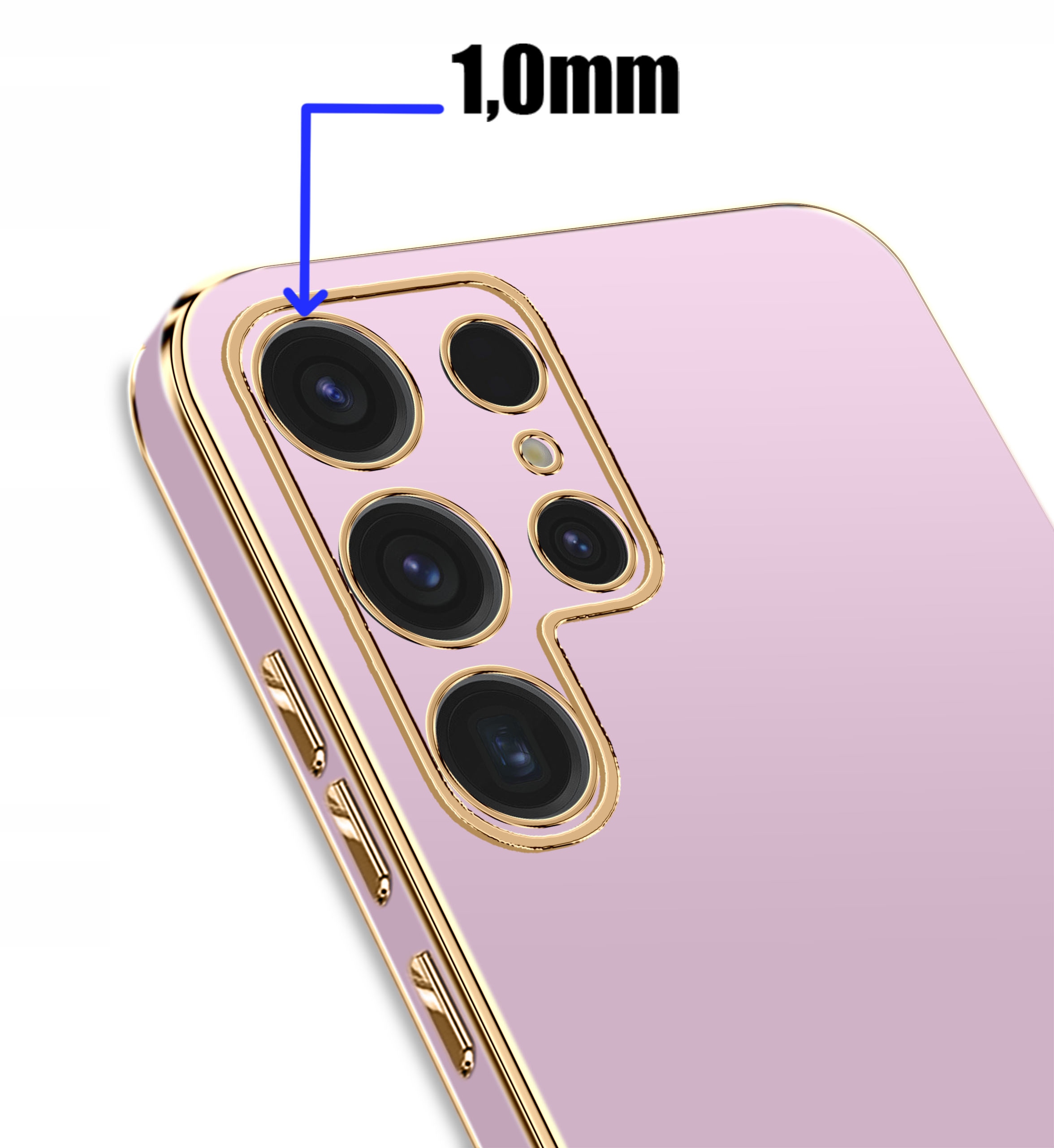 Złote krawędzie i połyskujące plecki – Elegancki design