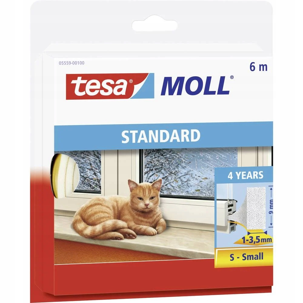 TESA tesamoll 6 m Okno/drzwi – Samoprzylepna pianka uszczelniająca