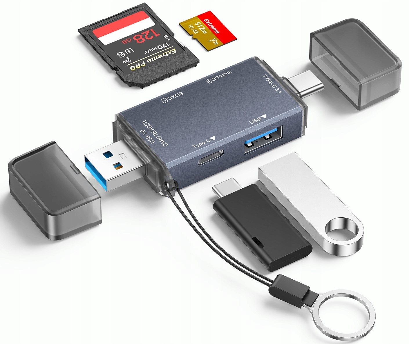 Czytnik kart pamięci USB-C 3.0 hub PRO 6w1 SD/MicroSD – Twoje rozwiązanie do przesyłania danych