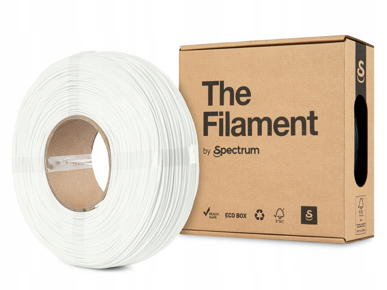 Filament Spectrum Refill PLA 1,75mm 1kg - Traffic White – Ekologiczny wybór dla Twojego druku 3D