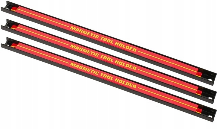 Listwy magnetyczne na narzędzia – Zestaw 3 sztuki (46 cm) do organizacji warsztatu