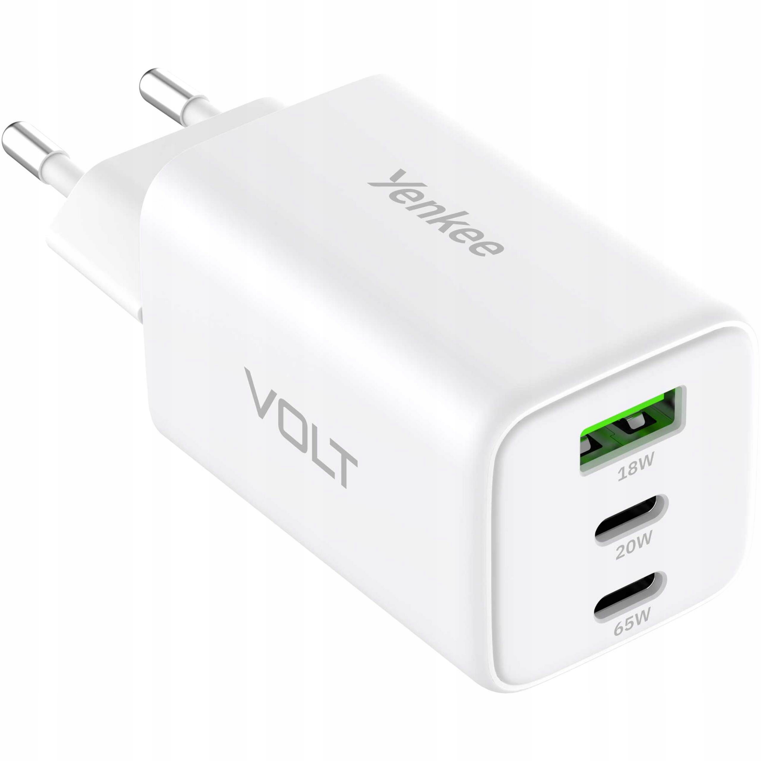 Yenkee VOLT Charger 3xUSB / 65W -YAC G65 – Wydajna ładowarka do biura i domu