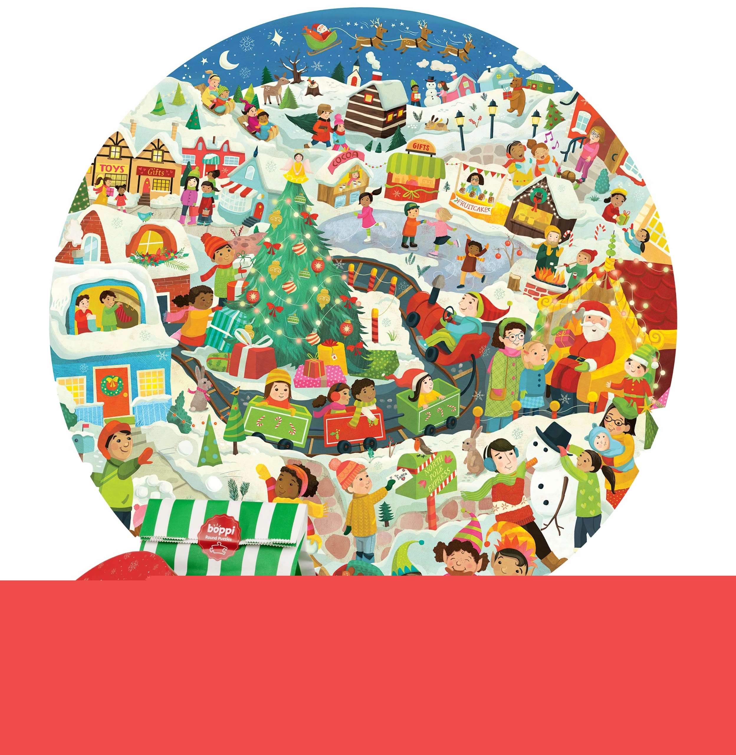 Puzzle okrągłe 150 Christmas – Idealny prezent dla dzieci