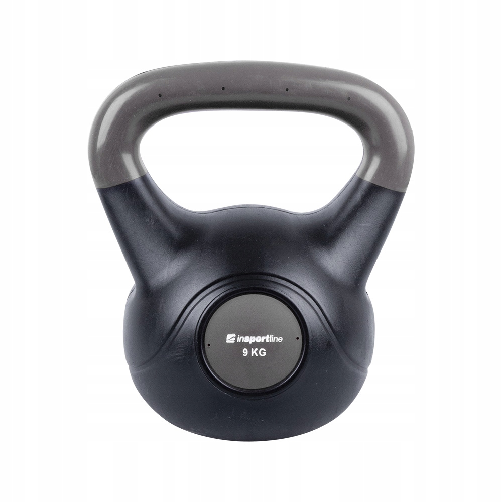 Hantla bitumiczna inSPORTline Kettlebell Dark 9 kg – Idealny wybór do treningu siłowego