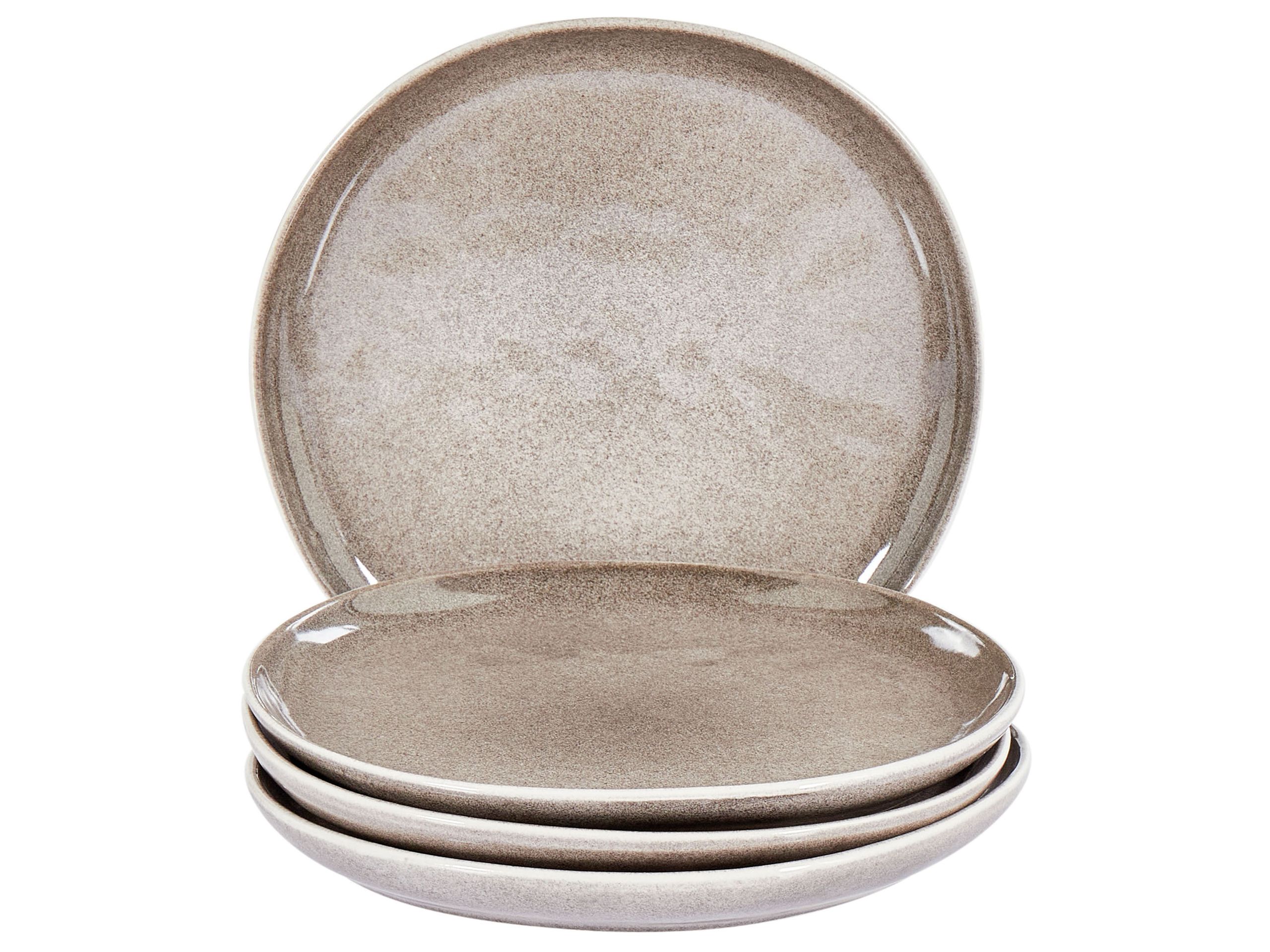Zestaw 4 małych talerzy COSTMARY ceramicznych szarych – Elegancja i funkcjonalność w Twojej jadalni