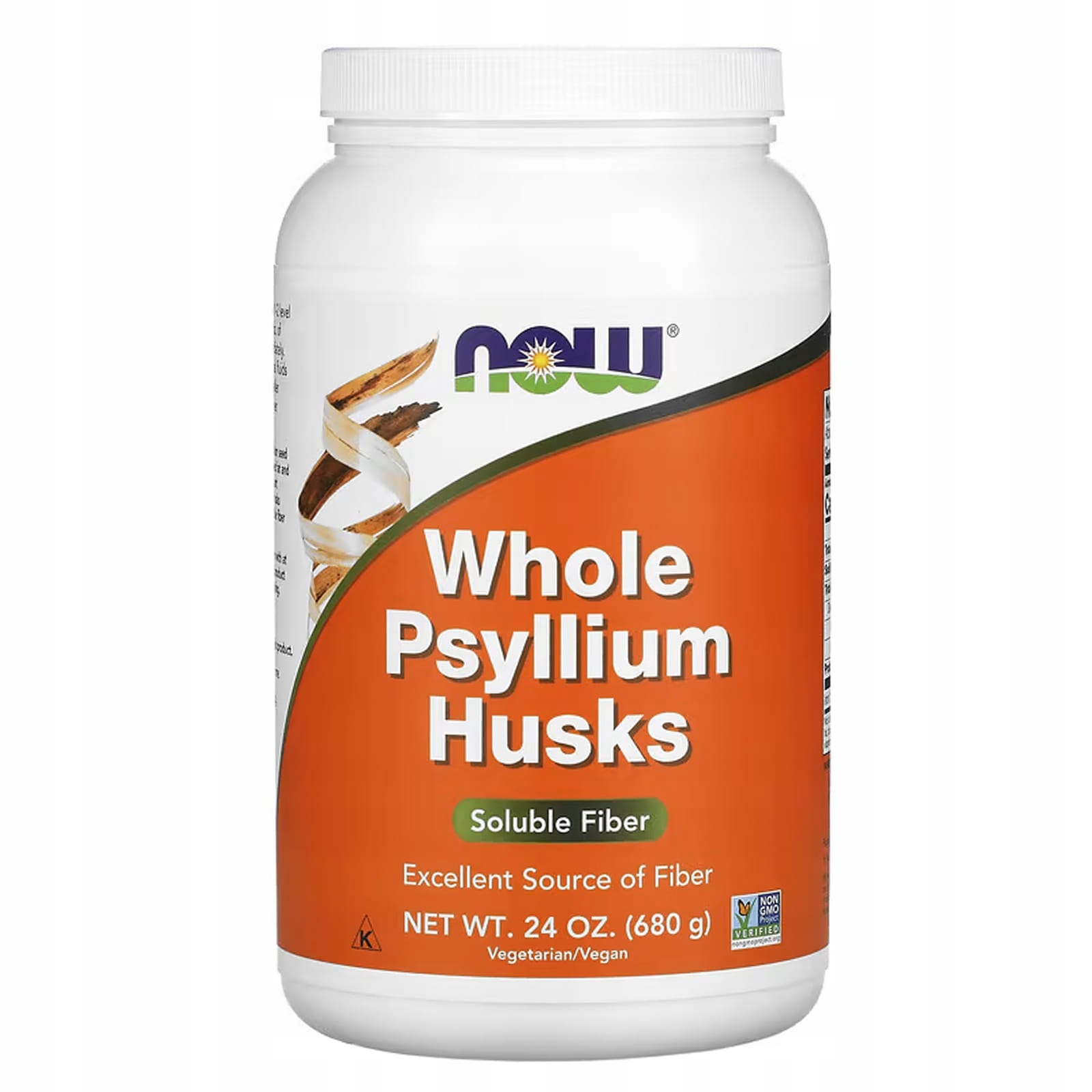 NOW FOODS Psyllium Husks Whole - Babka płesznik - łupina (680 g) – wsparcie dla zdrowia