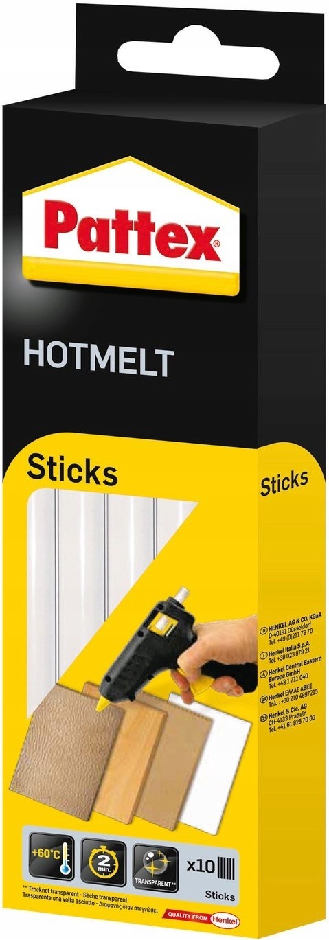Pattex Heißkleber Patronen Hot Supermatic, 9H PTK6 – Niezawodny klej na gorąco do każdego projektu