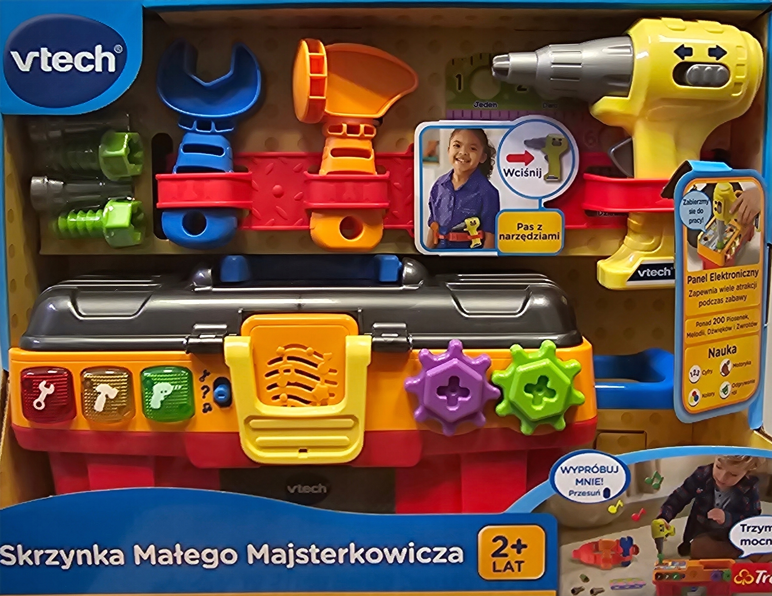 V-TECH Skrzynka Małego Majsterkowicza 61720 – Interaktywna zabawka dla małych budowniczych
