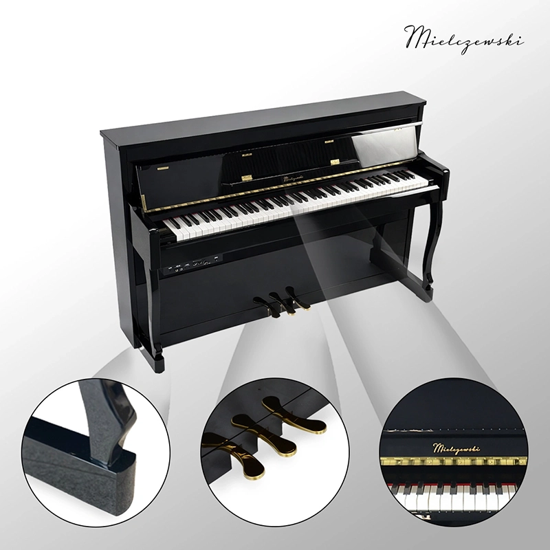 Elegancka konstrukcja i design pianina SINFONIA