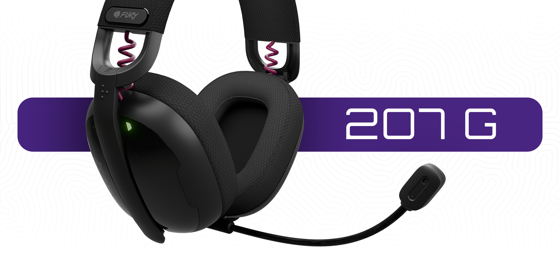 Słuchawki z dużymi nausznikami, mikrofonem i czarnym kolorem z dodatkami.