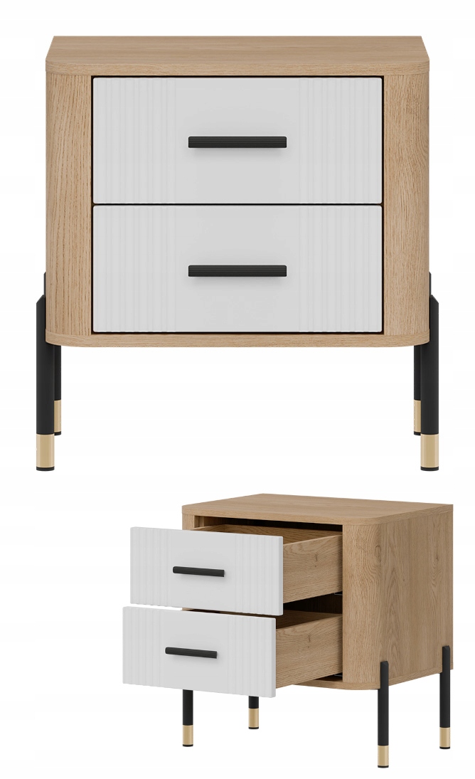 Nowoczesny design i estetyka w kolorze dąb i biały