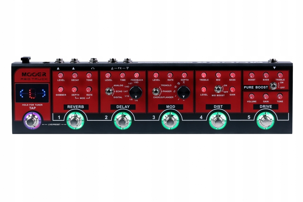 Mooer Red Truck – Wszechstronny Multiefekt Gitarowy z Symulacją Wzmacniacza
