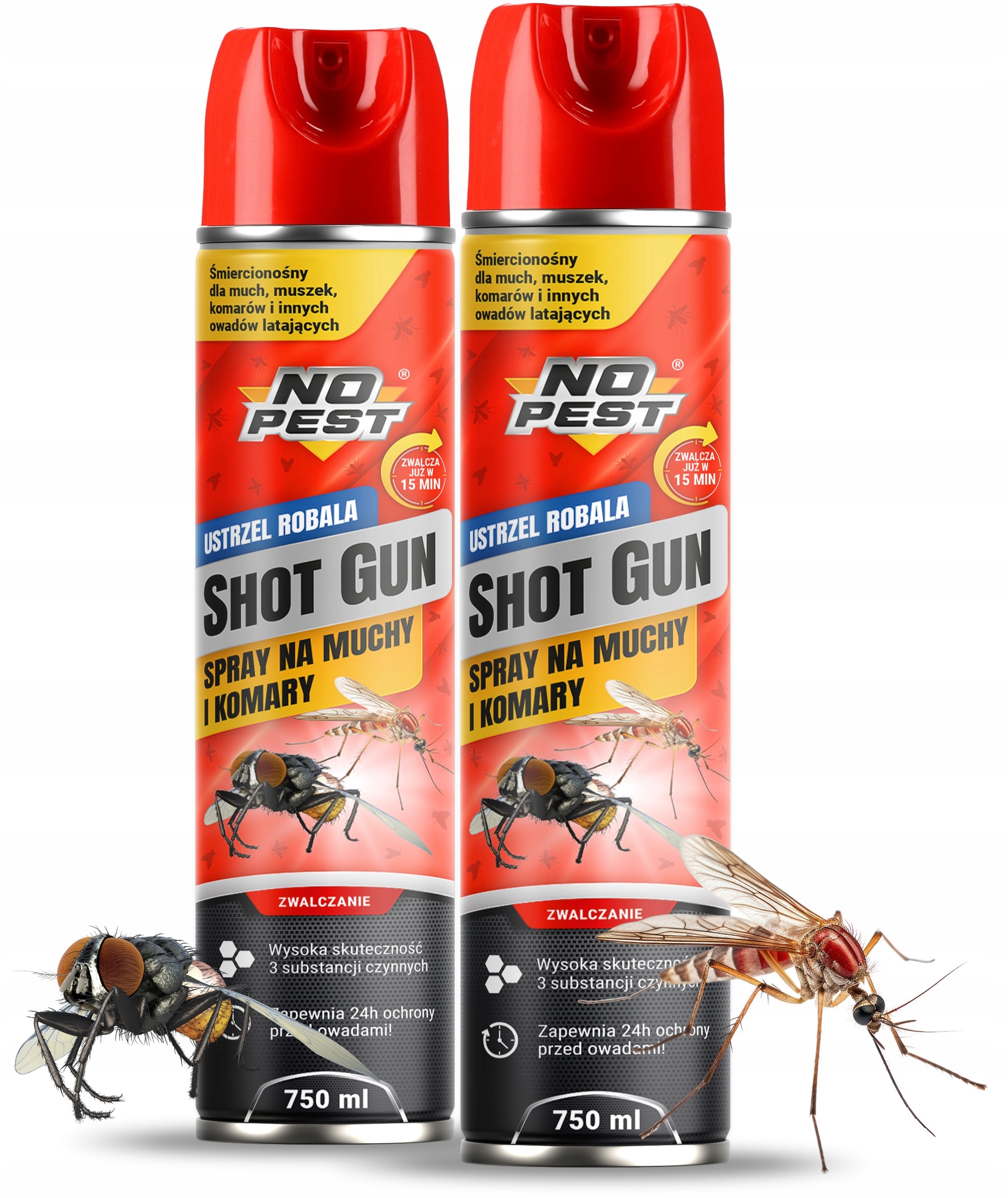 Spray Środek Oprysk Preparat na Muchy Komary Meszki Muszki Owady Latające 'Shot Gun' 750ml – rozwiązanie na owady