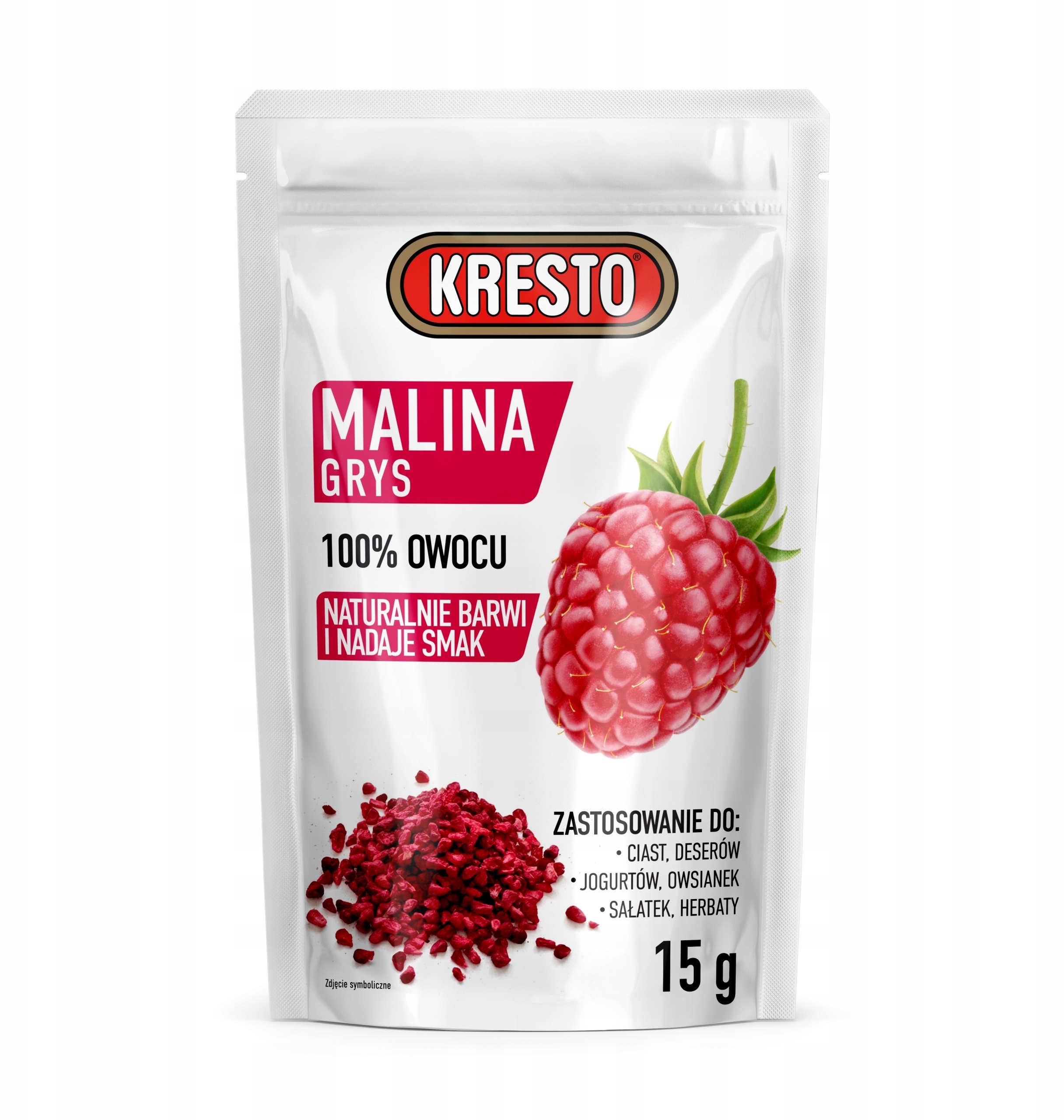 Liofilizowana malina grys 15 g – smak lata przez cały rok