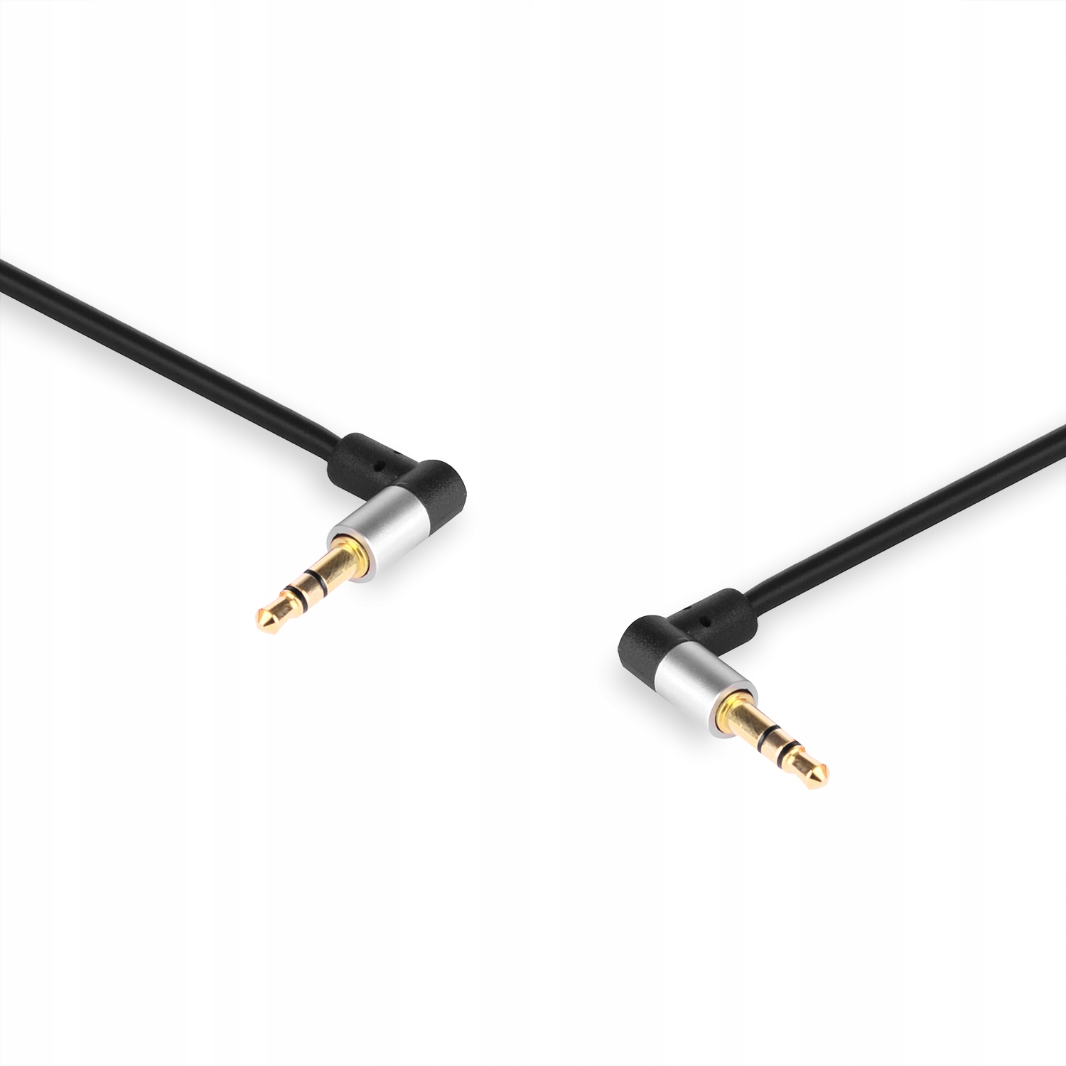 Przewód jack 3,5mm wtyk-wtyk 1m katowy slim JKJ54 – Wysoka jakość dźwięku