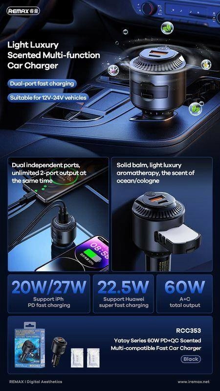 Wbudowany aromat dla przyjemniejszego doświadczenia ładowania