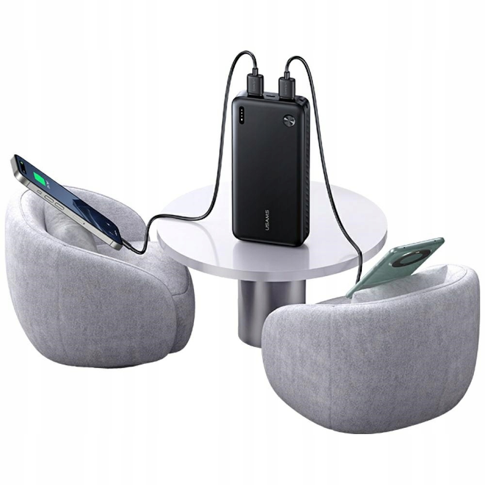 Podwójne wyjścia USB-A – Ładuj dwa urządzenia jednocześnie