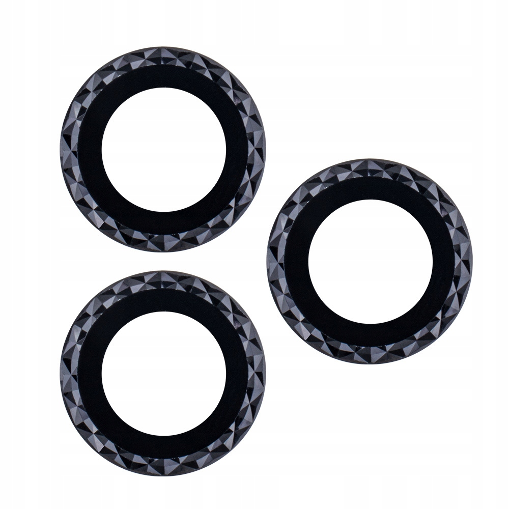 Zestaw szkieł na aparat do Samsung Galaxy S24 czarna ramka (3 sztuki) – Niezawodna ochrona dla Twojego telefonu