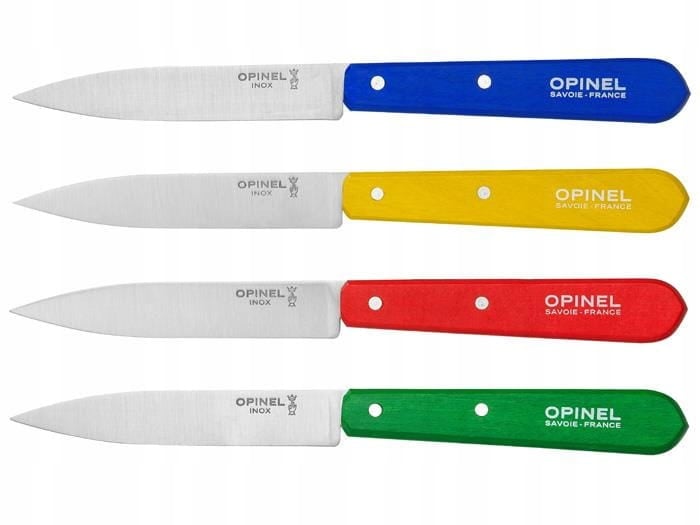 Kolorystyka noży: czerwony, zielony, żółty, niebieski