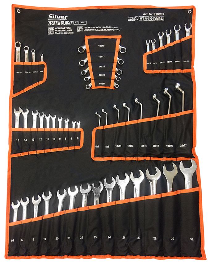 Zestaw kluczy o popularnych rozmiarach – idealny do warsztatów