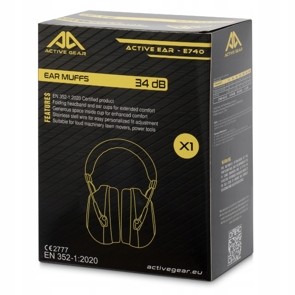 Certyfikat CE i zgodność z normą EN 352-1:2020