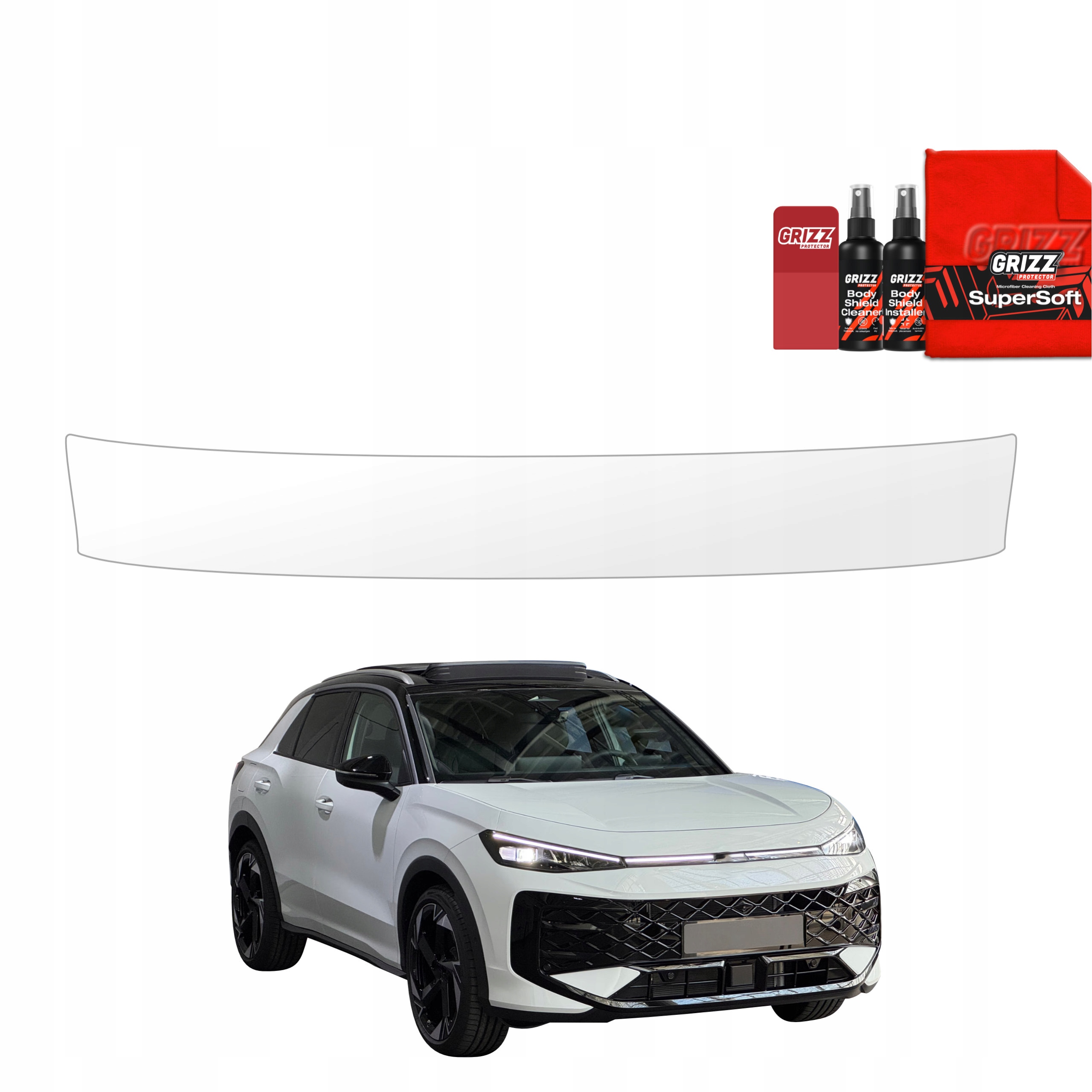 Folia ochronna na próg bagażnika GrizzGlass BodyShield do Volkswagen T-Roc (2025-2026) – Najlepsza ochrona dla Twojego auta