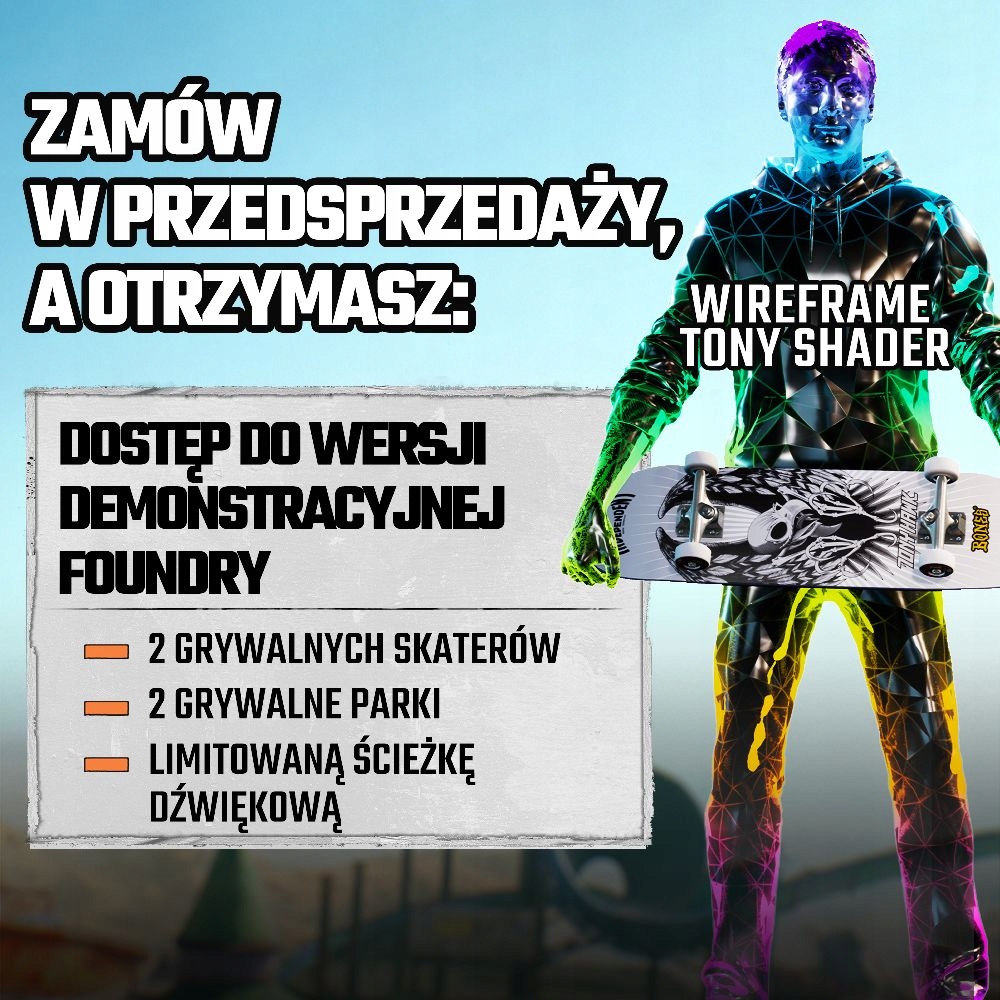 Rozszerzone tryby Create-A-Skater i Create-A-Park – Twórz i dziel się swoimi pomysłami