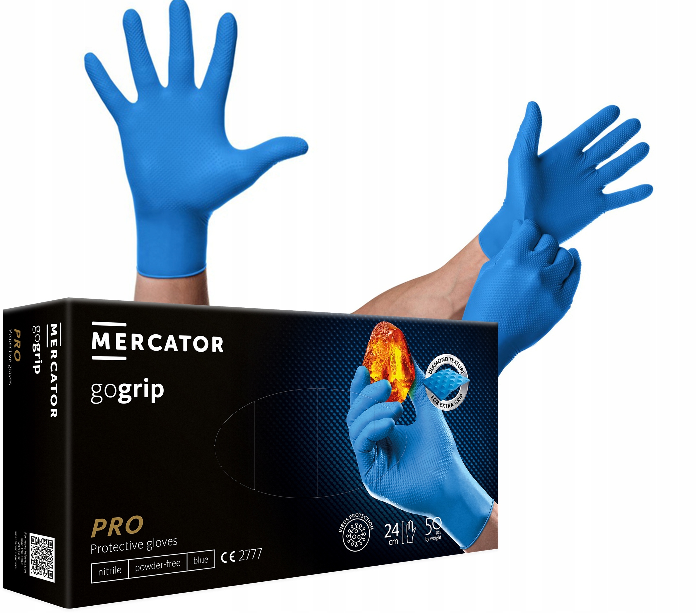 Rękawice Nitrylowe 50 szt. 9-L Gogrip Blue – Doskonała ochrona dla Twoich dłoni