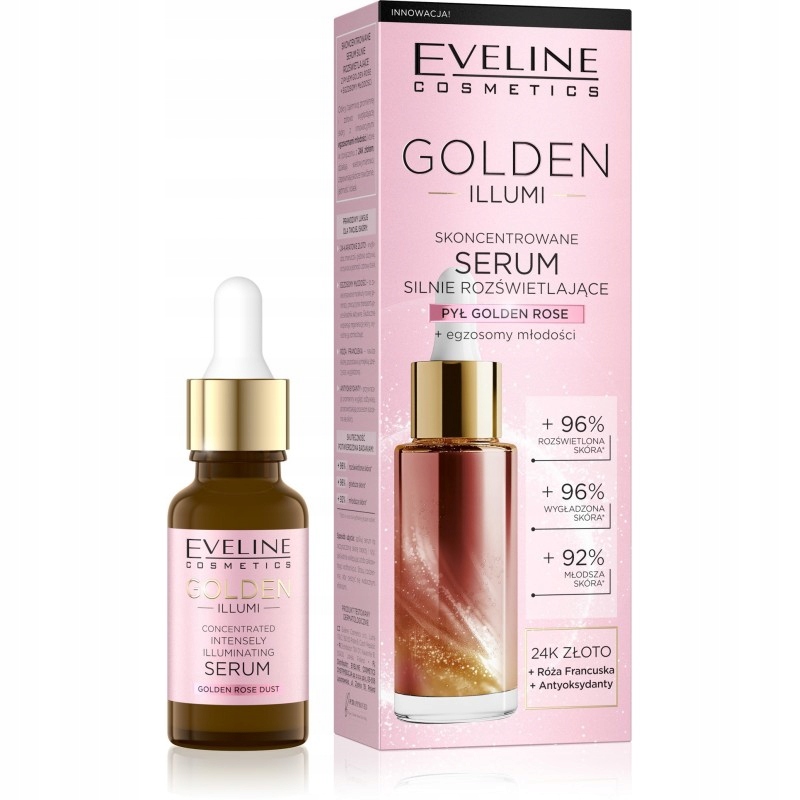 EVELINE GOLDEN ILLUMI Serum rozświetlające 18ml – Twoja tajemnica promiennej skóry