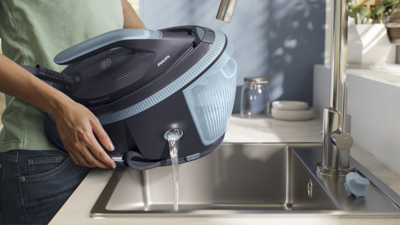 Duży zbiornik na wodę – 1,5 l dla długotrwałego prasowania