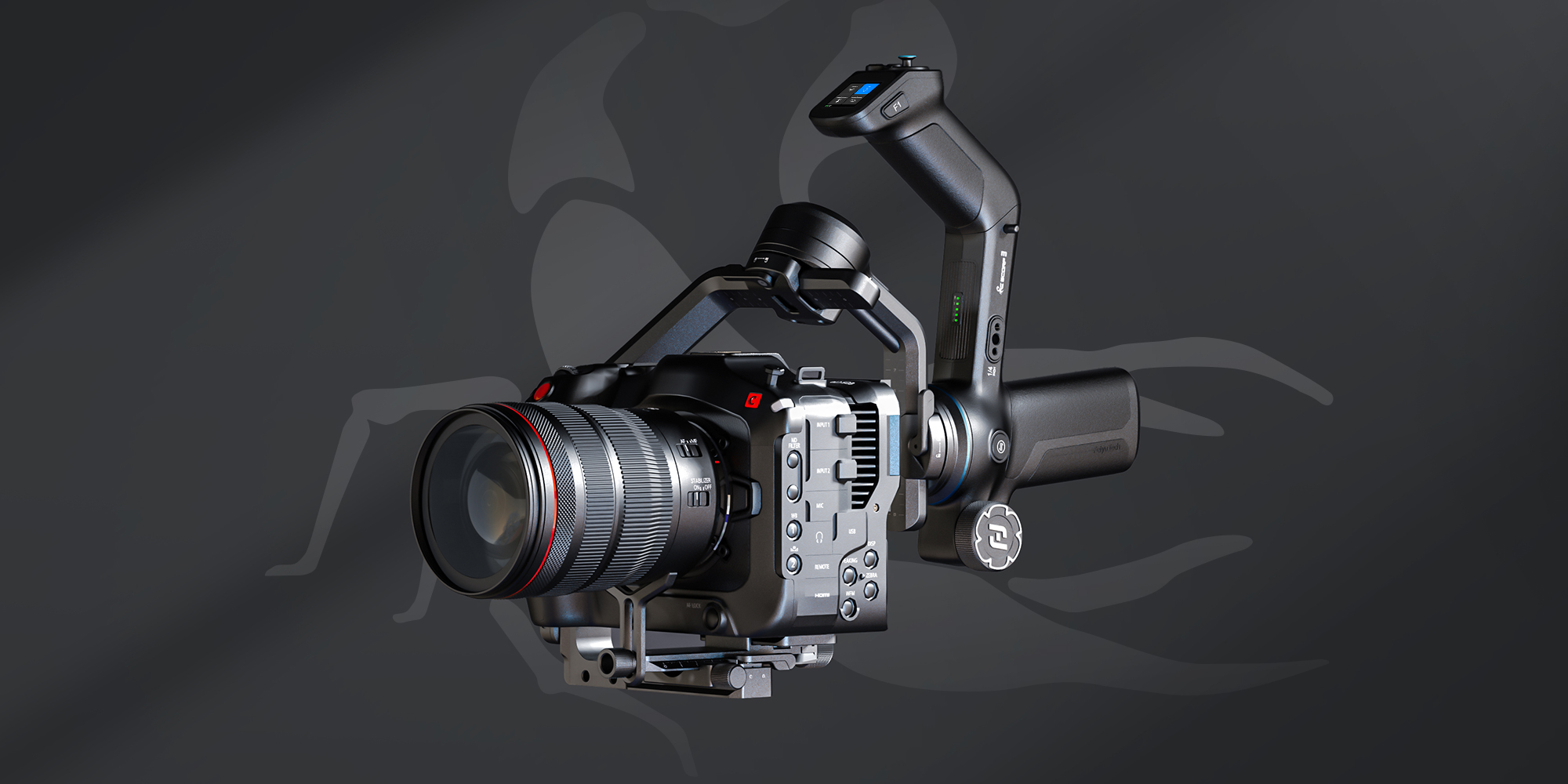 width=100% Gimbal ręczny FeiyuTech Scorp 3 Kit do aparatów VDSLR i kamer