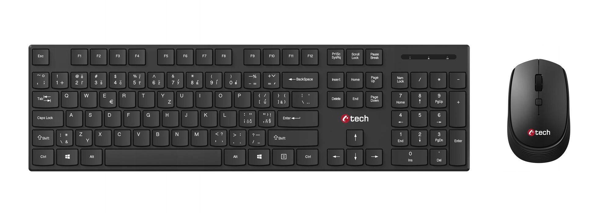 Ergonomiczne klawisze i optyczna mysz o rozdzielczości 1600DPI