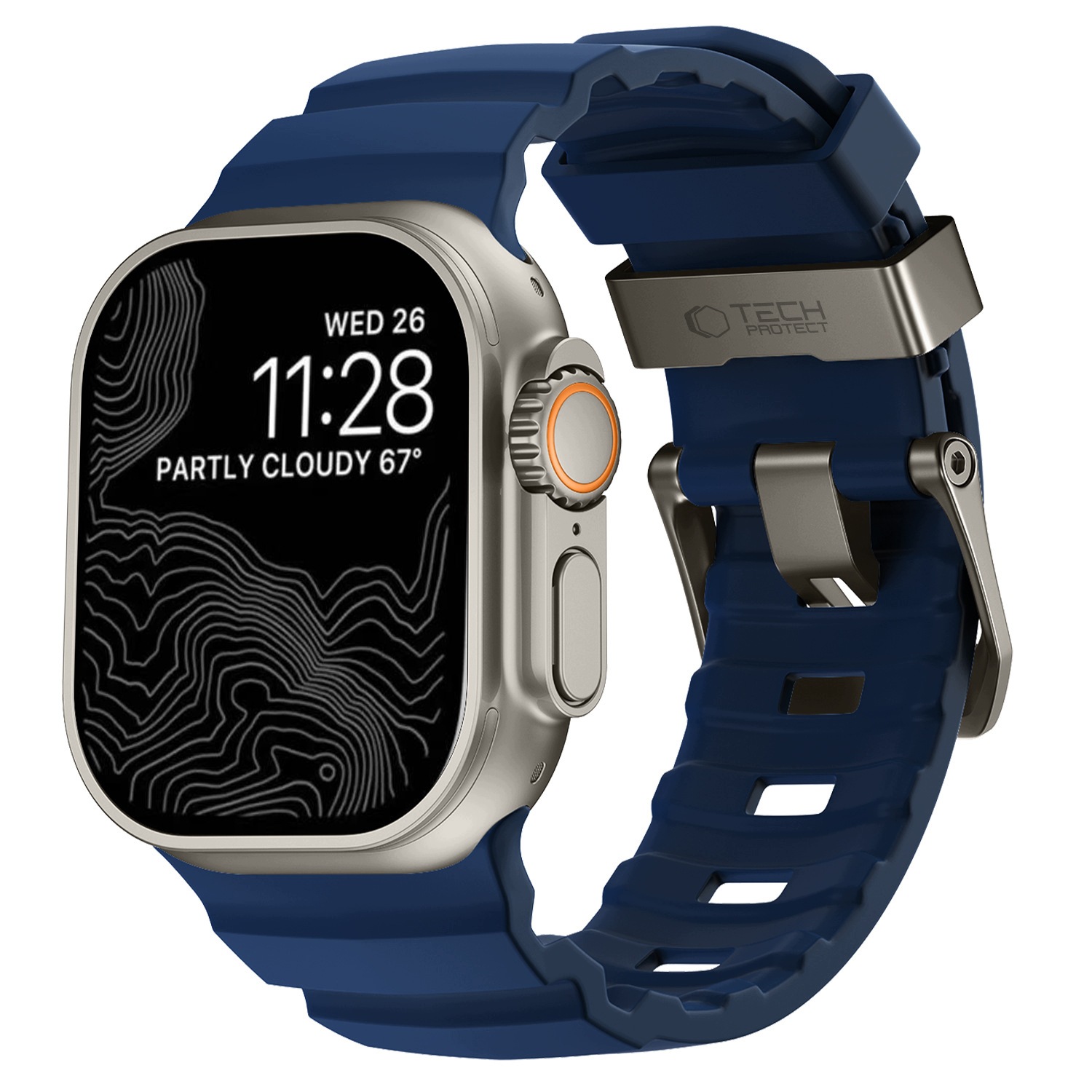 TECH-PROTECT Motion Apple Watch 8 / 9 / 10 / 11 / 12 / SE / Ultra – Stylowy pasek w kolorze Nautical Blue