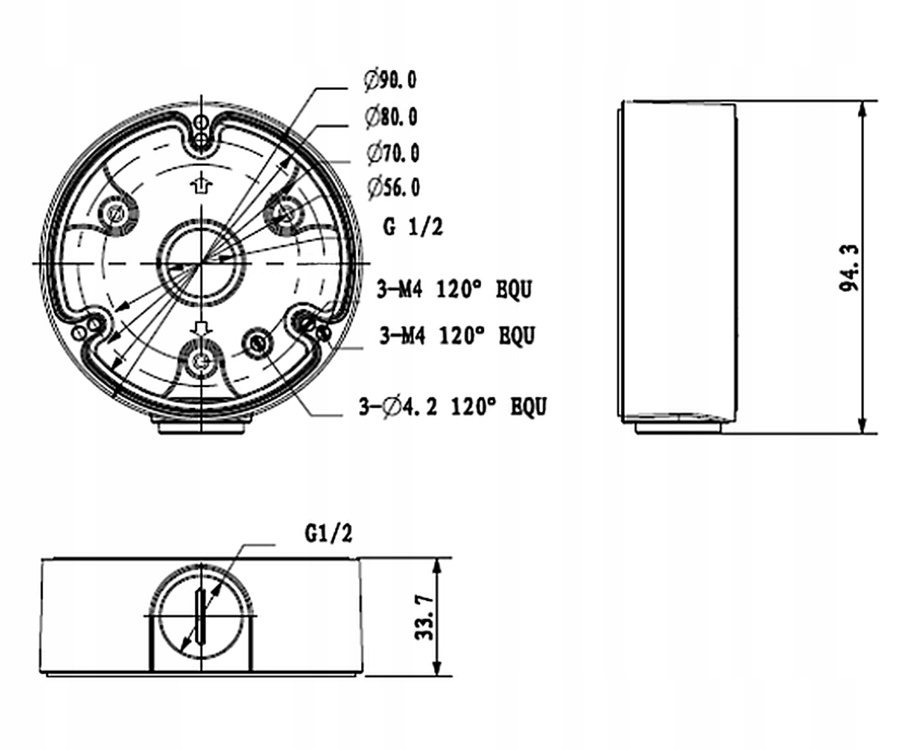 Rozstaw otworów montażowych – 61 mm i 69 mm