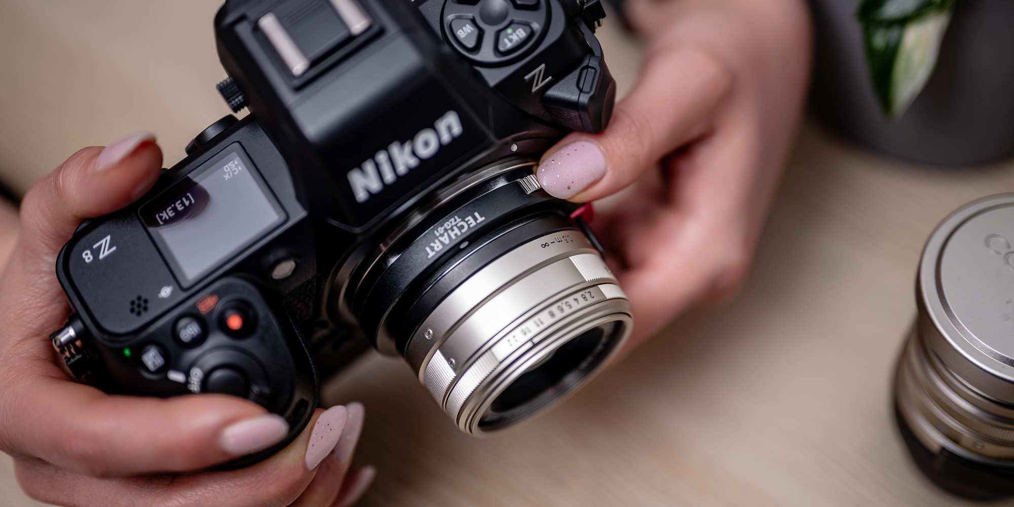 Adapter bagnetowy Techart TZG-01 - Contax G / Nikon Z - Automatyczne ostrzenie