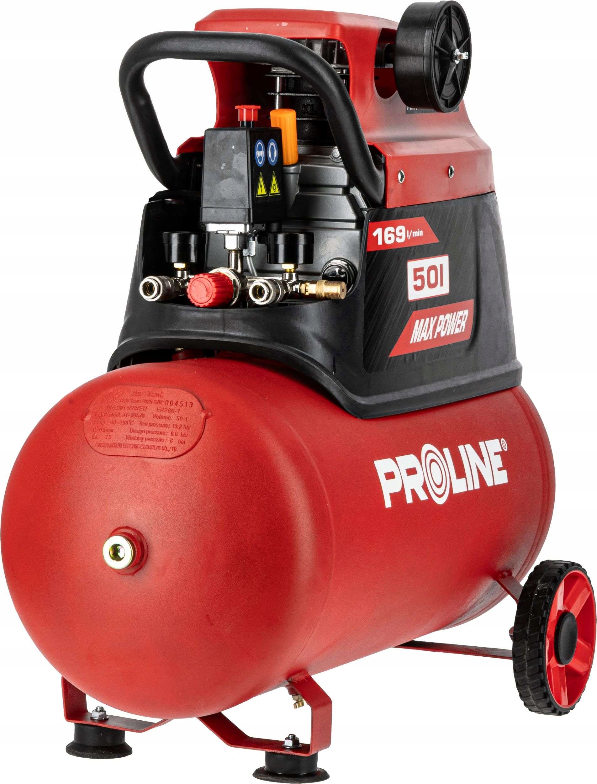 Wydajność 169L/min – Gwarancja stałego dostępu do sprężonego powietrza