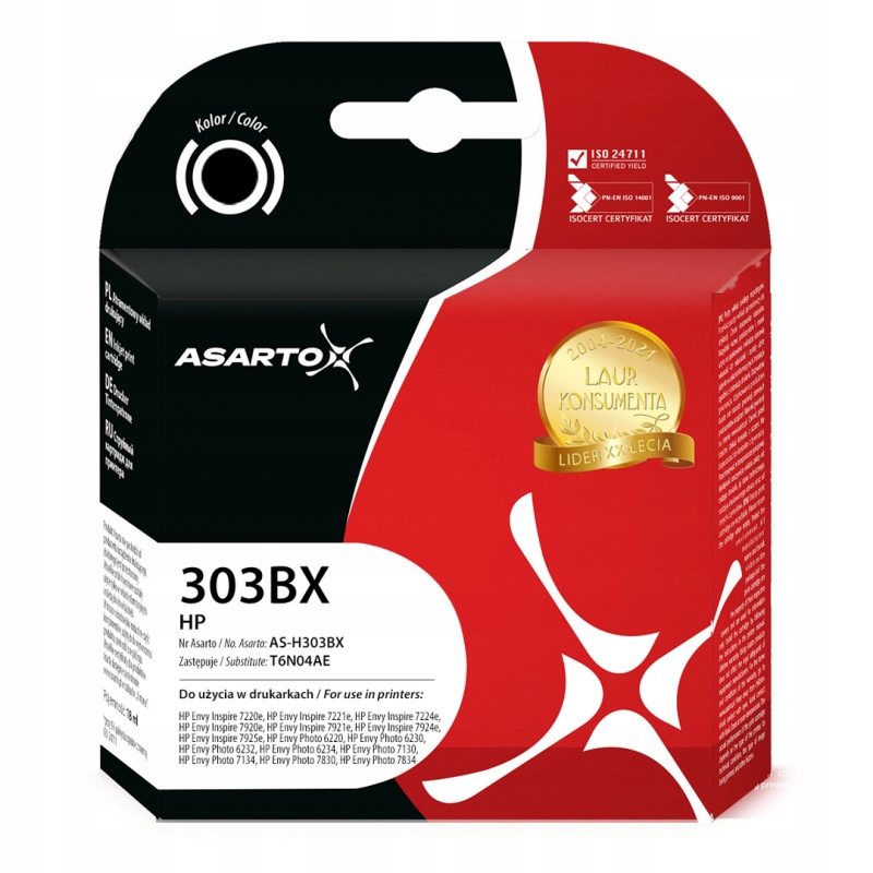 Tusz Asarto do HP 303XL | 303BX | T6N04AE – Wydajność i jakość druku