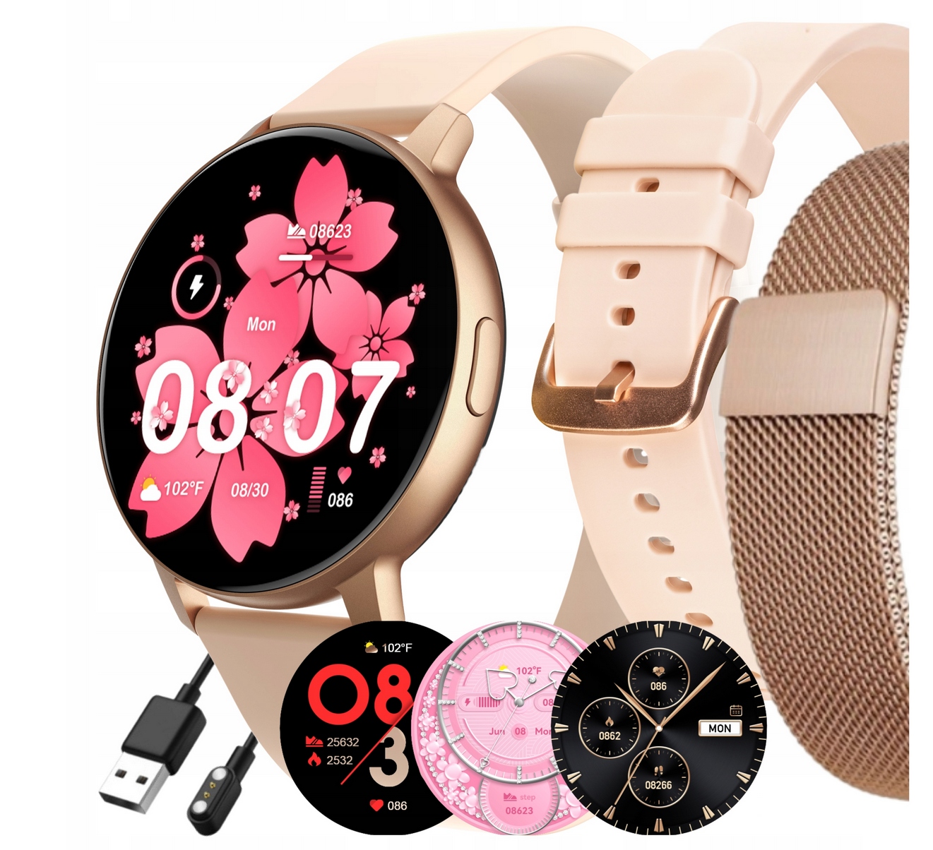 Smartwatch Blackview X20 Gold – Elegancja i Technologia na Twoim Nadgarstku