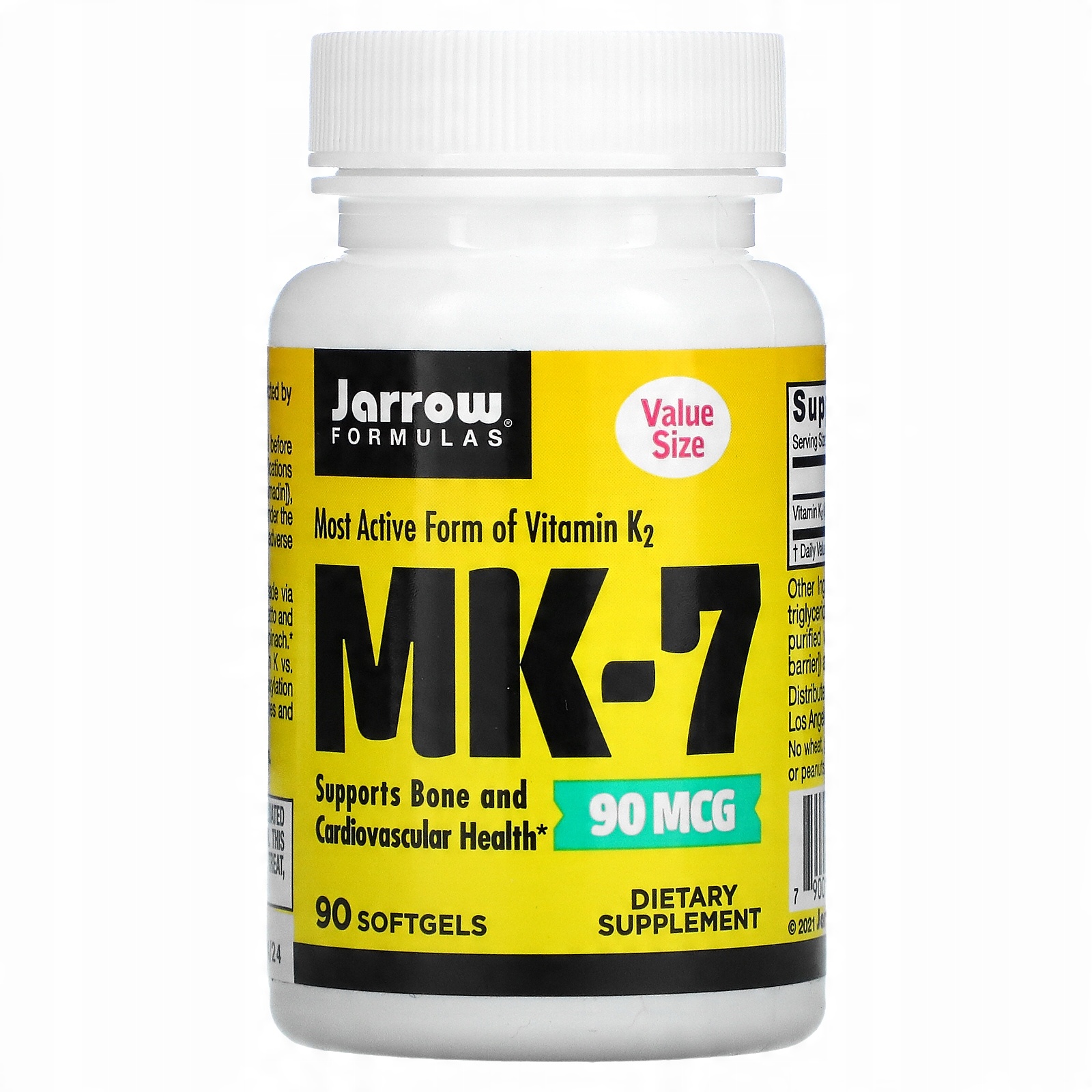 Jarrow Formulas - Witamina K2 MK-7, 90 kapsułek miękkich dla zdrowia