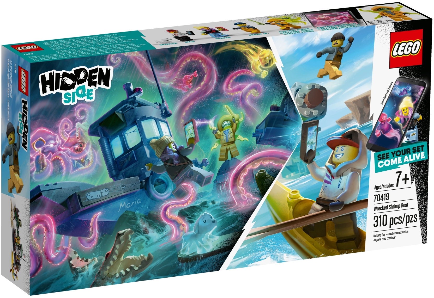LEGO Hidden Side Wrak łodzi rybackiej 70419 – Interaktywna zabawa z duchami