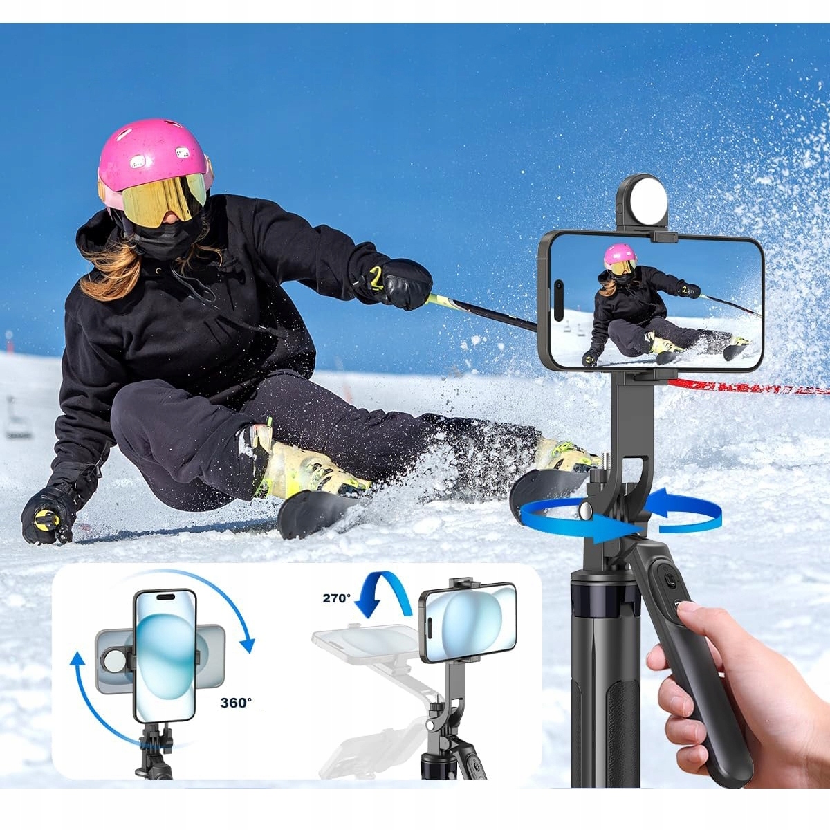 Wyjątkowa długość do 175 cm – Idealny do zdjęć z dużej odległości