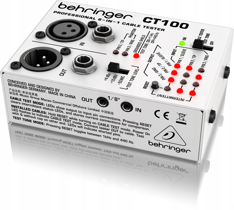 Behringer CT100 – Profesjonalny tester kabli '6 w 1'