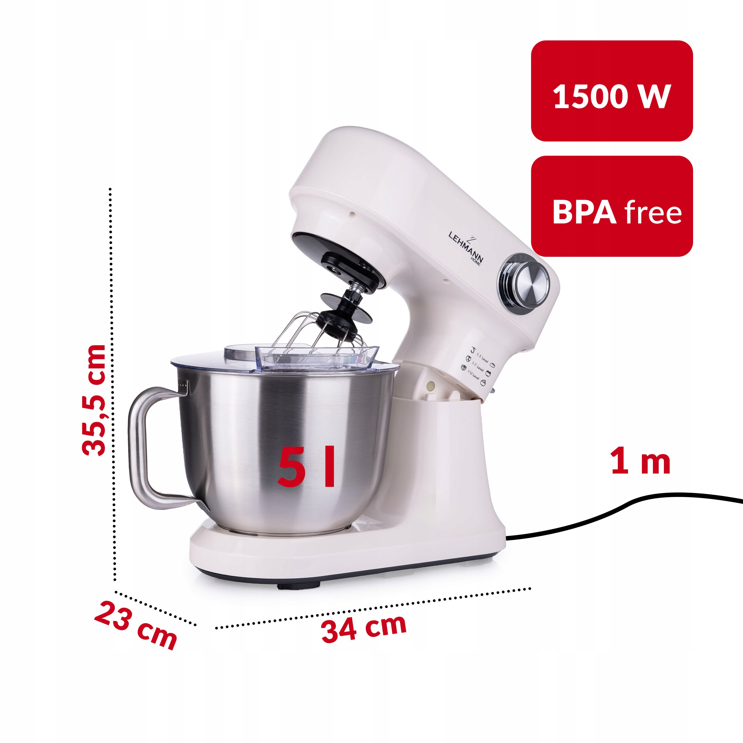 Moc 1500 W – Szybkie i efektywne przygotowanie potraw