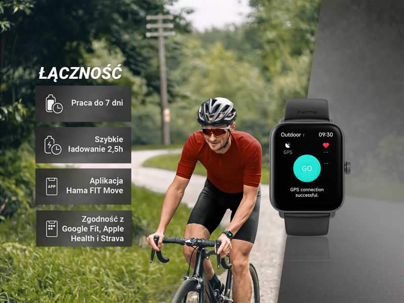 Smartwatch Hama 6010 z aplikacją Hama Fit Move
