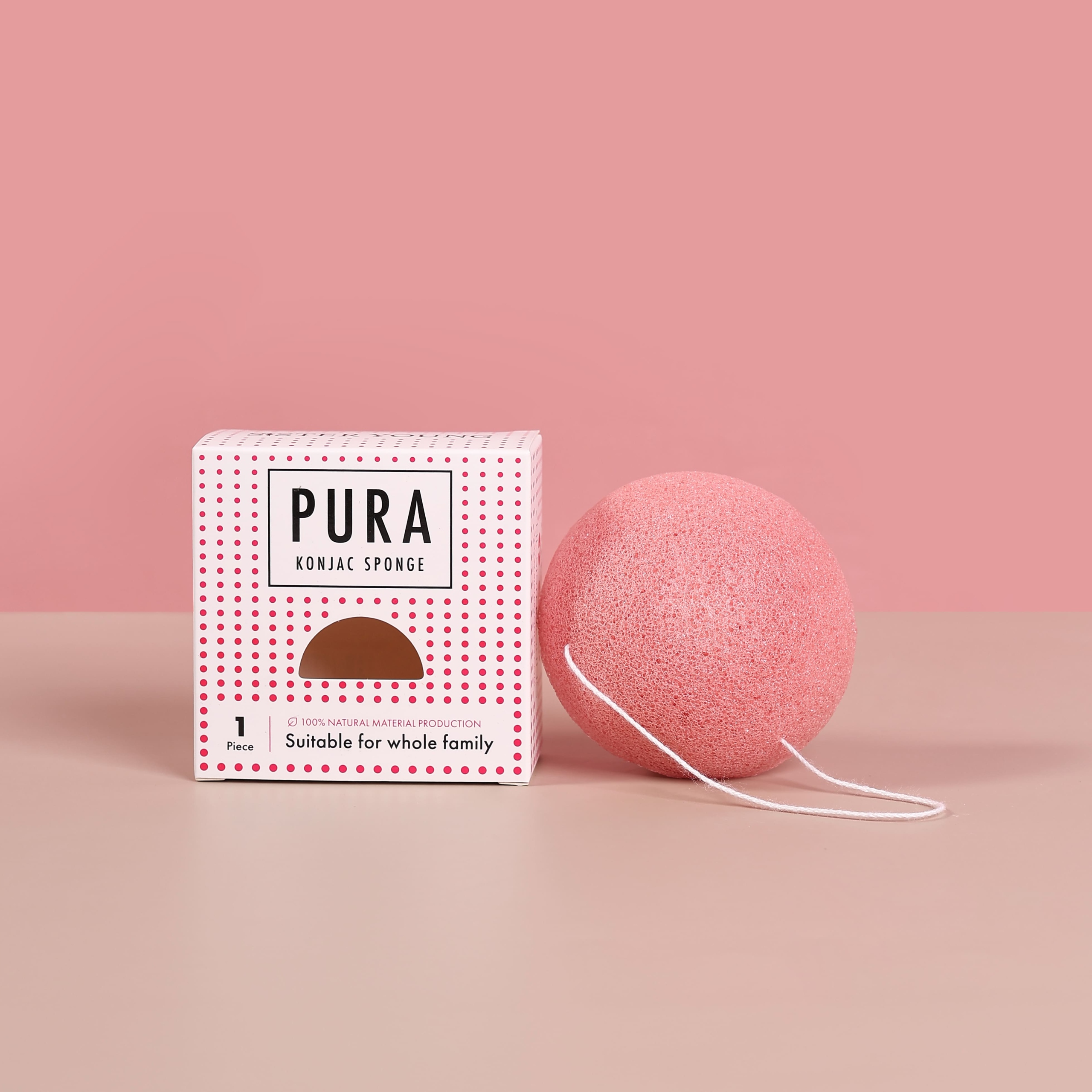 SISTER YOUNG Pura Konjac Sponge* – Naturalna gąbka do mycia twarzy